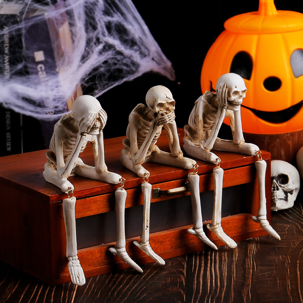 HauntTrio™ Boneyard Halloween Skeleton Ornaments (Set of 3)