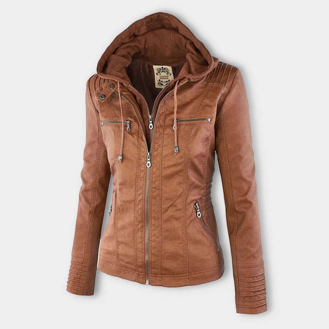Waterproof women's jacket with hood