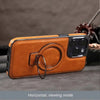 LeatherGuard™ Phone Case | Premium Leather with Stand & Magnetic Wireless Charging Support