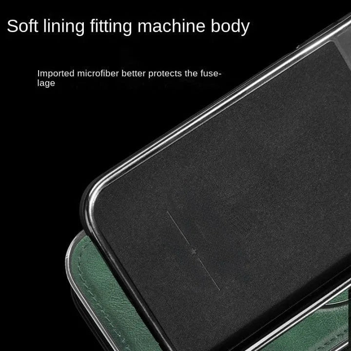 LeatherGuard™ Phone Case | Premium Leather with Stand & Magnetic Wireless Charging Support