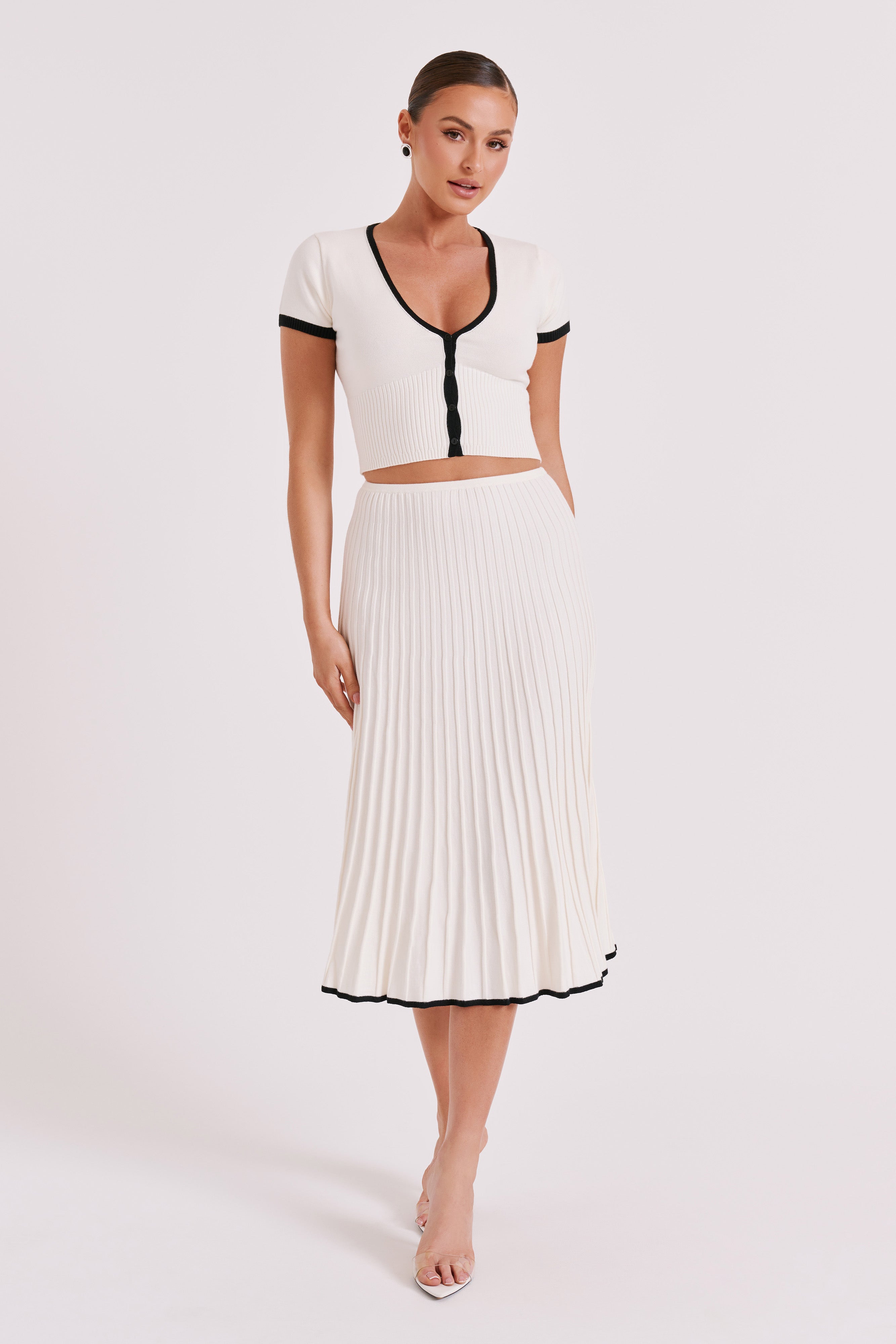 Agatha™ Perfectly Styled White Knitted Blouse