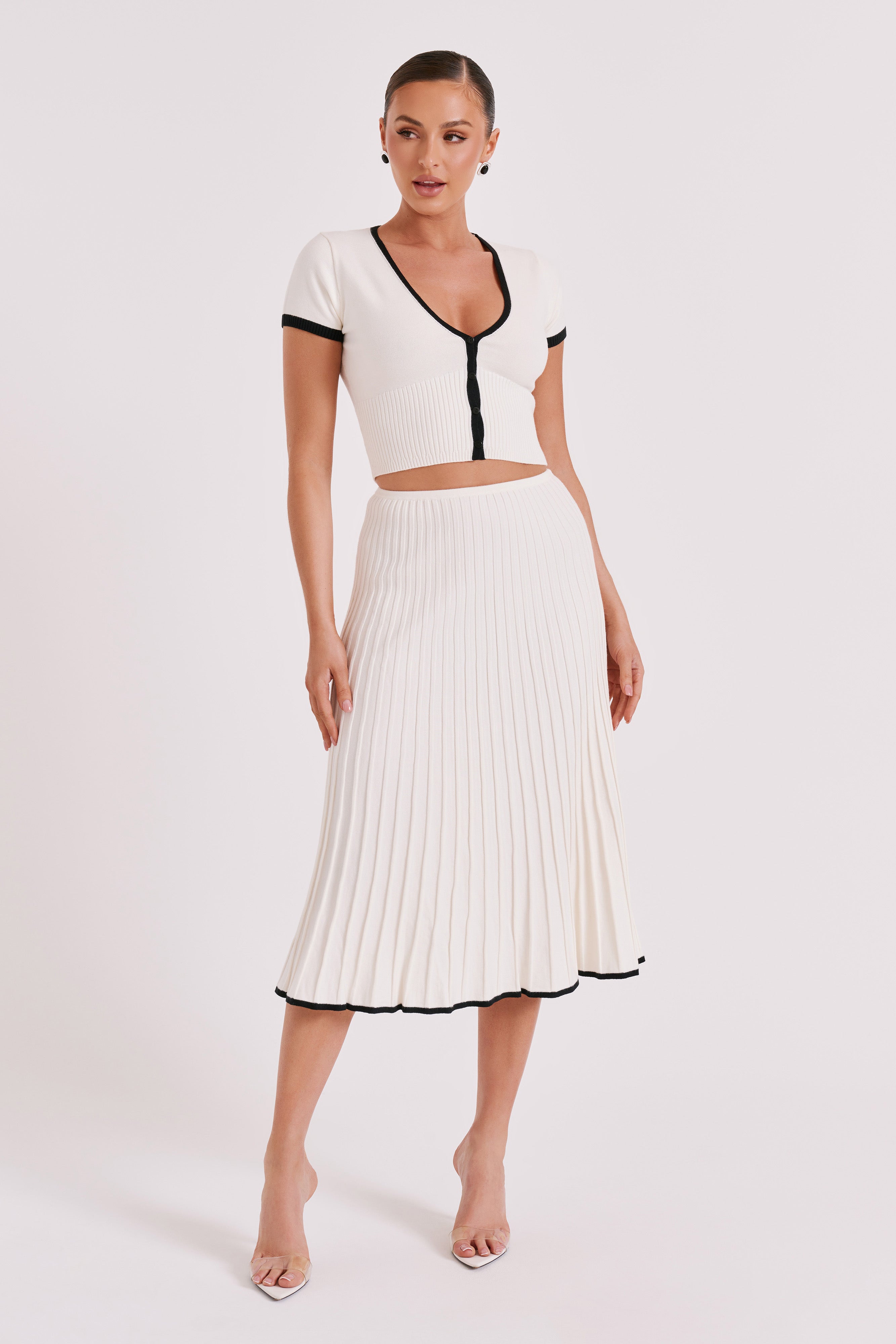 Agatha™ Perfectly Styled White Knitted Blouse