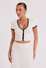 Agatha™ Perfectly Styled White Knitted Blouse