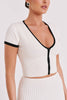 Agatha™ Perfectly Styled White Knitted Blouse
