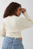 Women’s Button-Down Cardigan | Straight Fit | Elegant Cuff Detail | Soft Stretch Knit