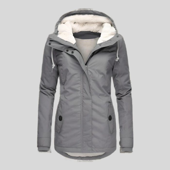 Long Waterproof Winter Jacket with Hood & Lining