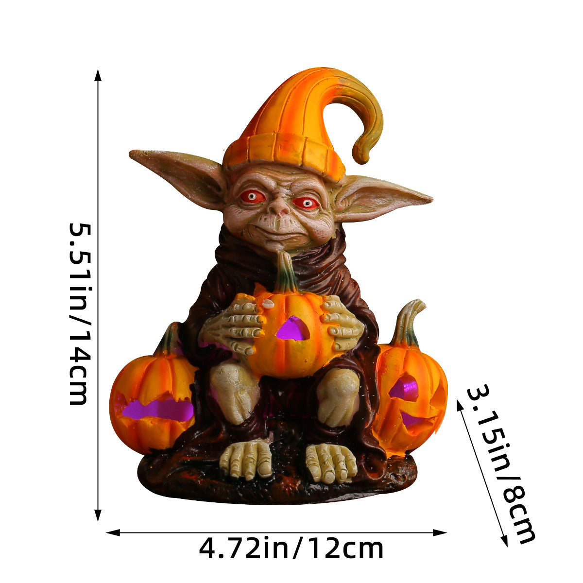 PumpkinGhoul™ Ghoulie Halloween Resin Statue with Pumpkin Lamp (Buy 1 Get 1 Free)