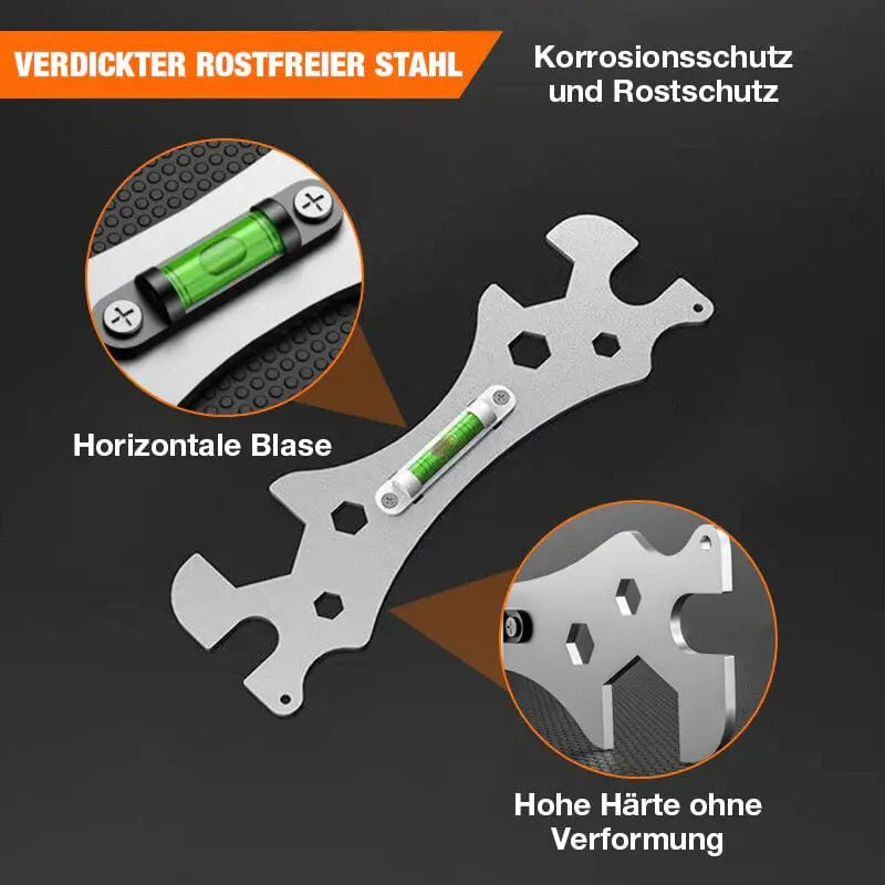 Multifunctional Angled Wrench | Stainless Steel | Anti-Slip Design | Compact Tool