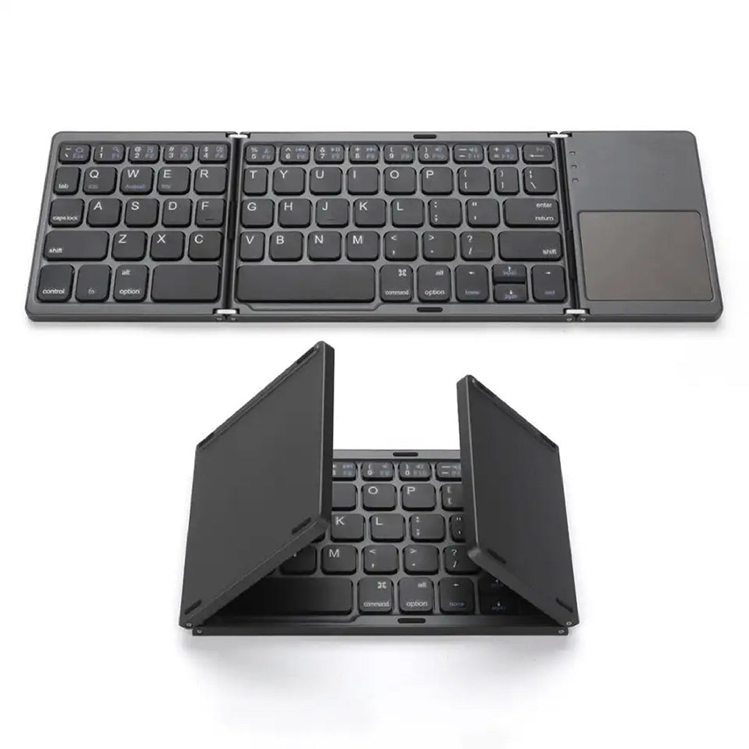 Foldable Bluetooth Keyboard with Touchpad | Portable Wireless Mini Keyboard for Windows, Mac, iOS & Android