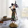 Halloween Witch Figurine | Handcrafted Resin with Realistic Hair | Collectible Tabletop Decoration | 18 in