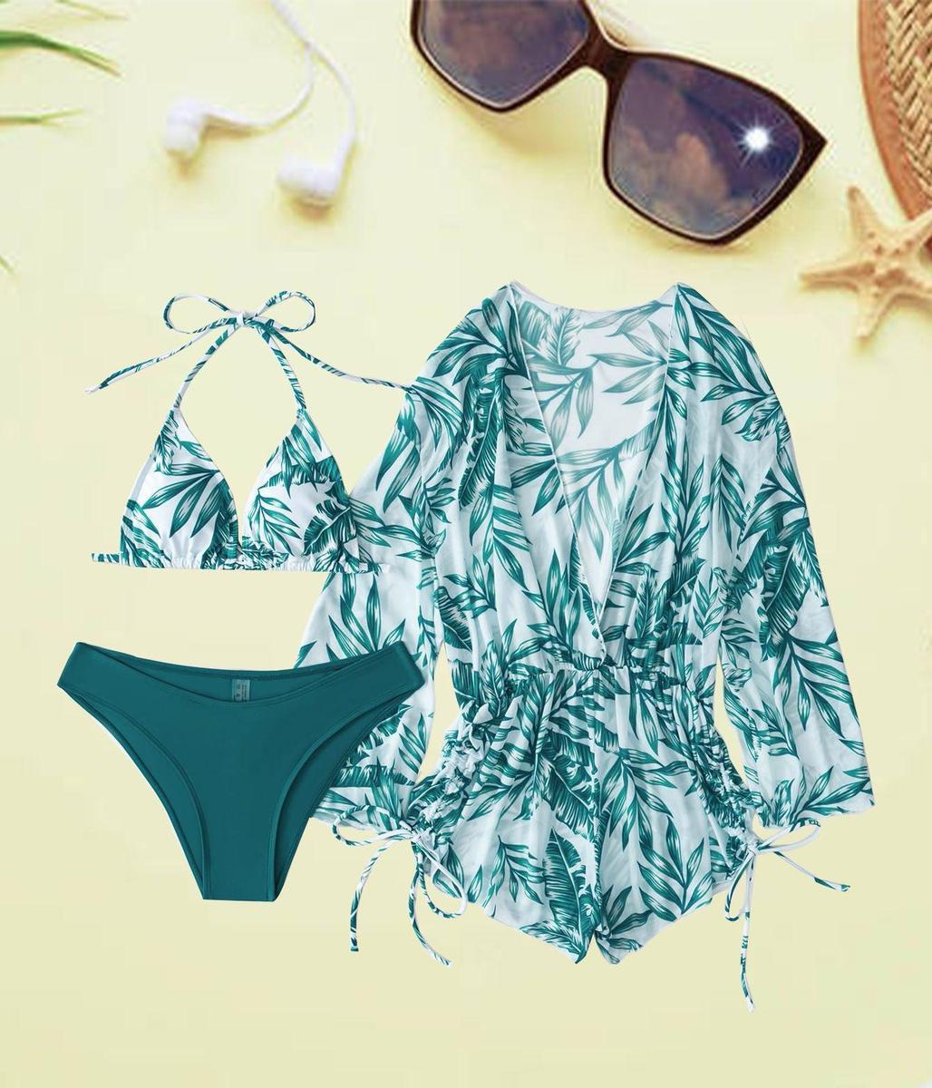 Unique spaghetti strap bikinis with cover up