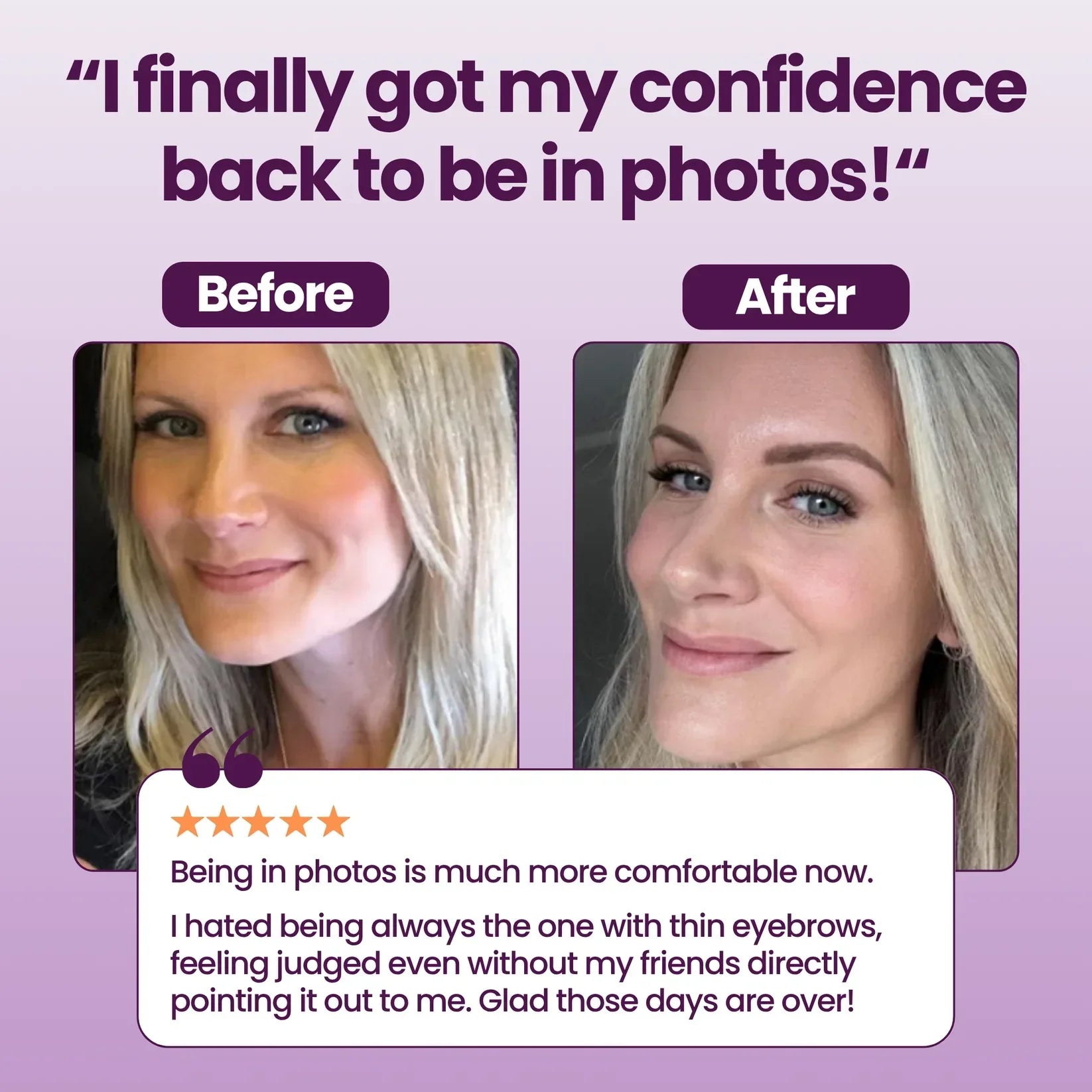 Eyebrow Transfer Stickers | Long-Lasting 3-Day Wear | Natural Arched Brow Look