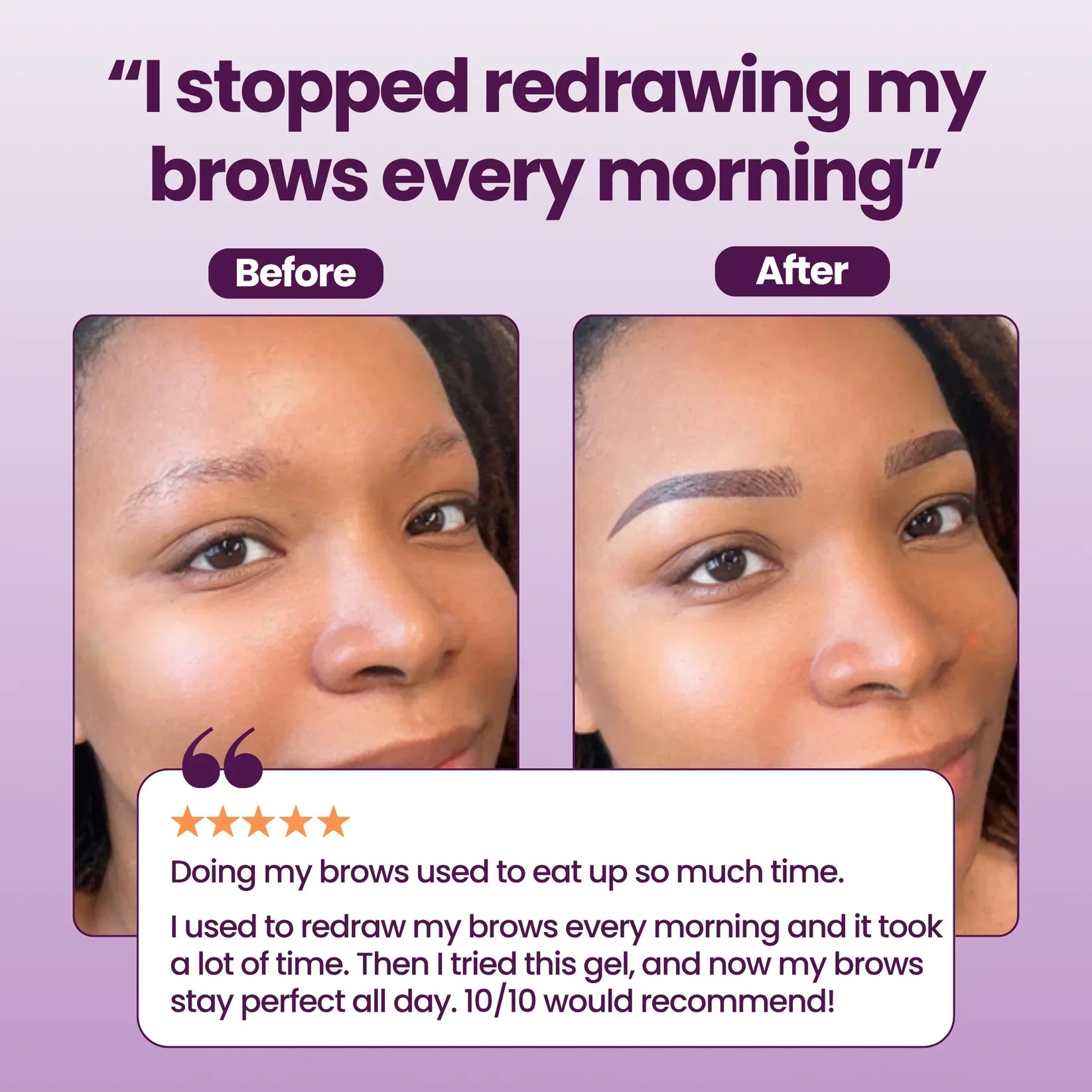 Eyebrow Transfer Stickers | Long-Lasting 3-Day Wear | Natural Arched Brow Look
