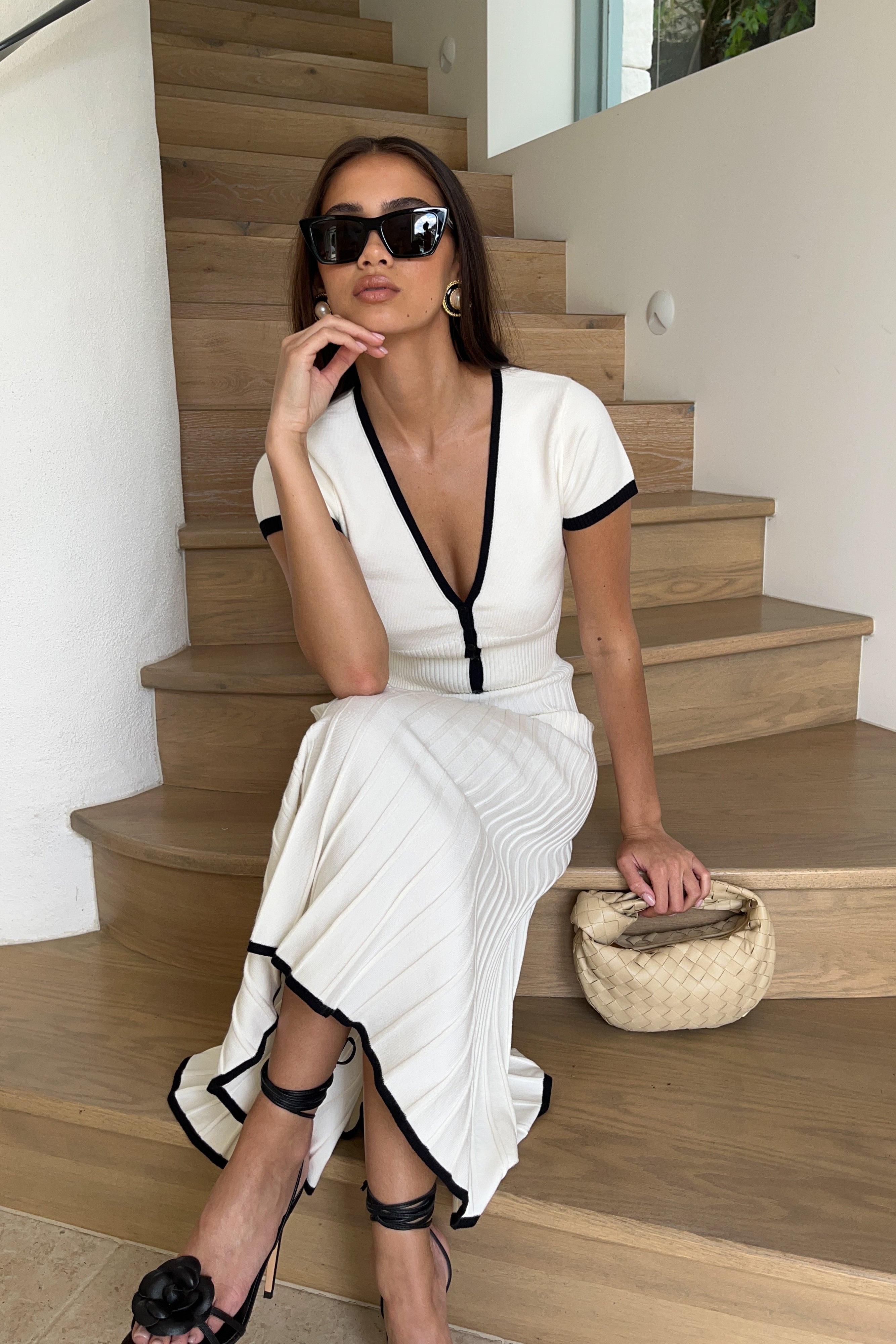 Agatha™ Perfectly Styled White Knitted Blouse