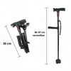 Foldable Walking Cane with LED Light | Height Adjustable | Anti-Slip Base | Alarm Function | Lightweight Aluminum