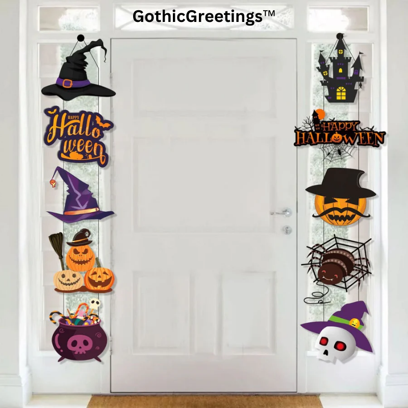 GothicGreetings™ Doormort Halloween Door Hanging Set – 3/10pc