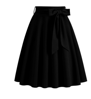 Women's Side Bow Stylish A-Line Midi Skirt | High Waist