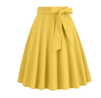 Women's Side Bow Stylish A-Line Midi Skirt | High Waist