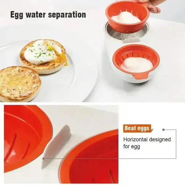 Microwave Egg Cooker | Portable | Food-Grade Plastic | 24×11×6 cm