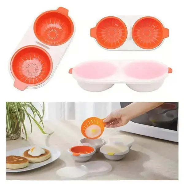 Microwave Egg Cooker | Portable | Food-Grade Plastic | 24×11×6 cm