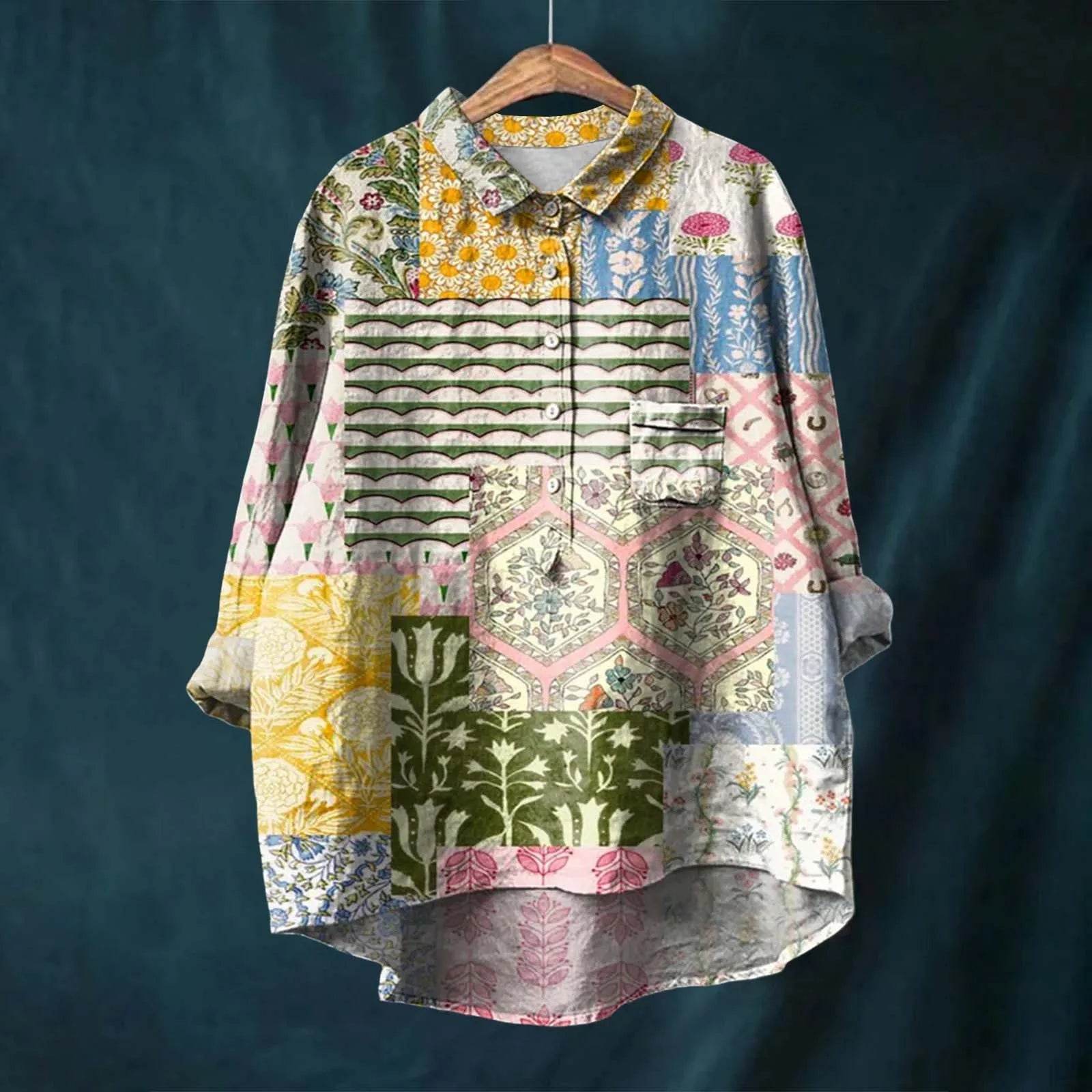 Liesa - Elegant women's blouse with floral pattern
