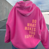 Women’s Oversized Hoodie | Pastel Pink | Hooded Sweatshirt with Motivational Print