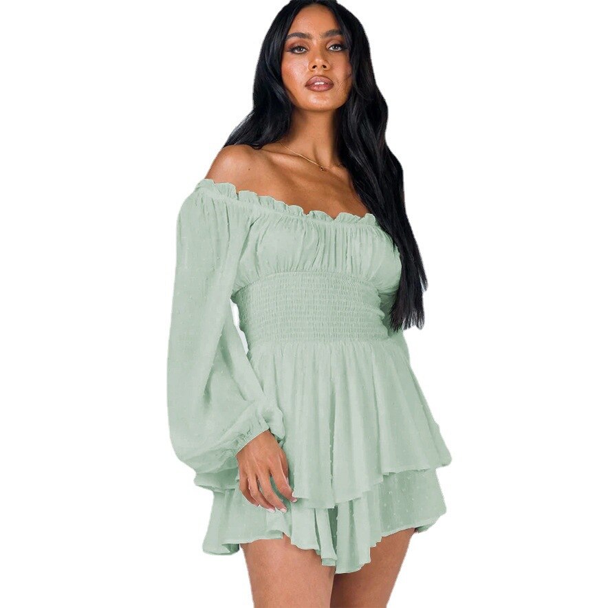 Off-shoulder Ruffle Dress