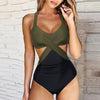 Avencea - One-Piece Monokini Swimsuit with Stylish Decorative Wrap
