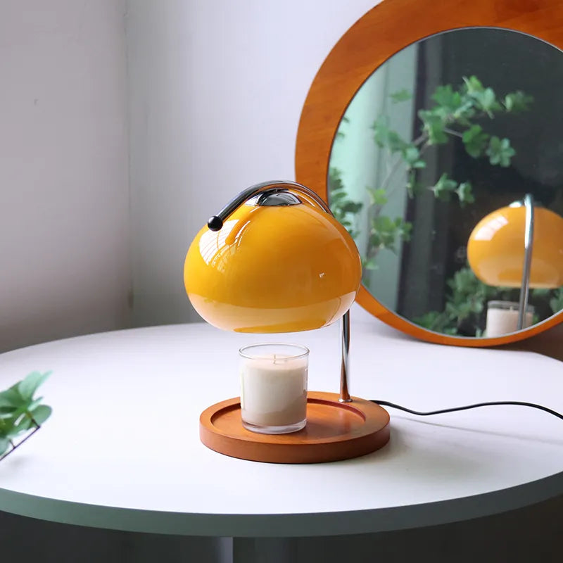 Candle Warmer Lamp | Adjustable Brightness | Glass & Metal | Flame-Free Aromatherapy | 25×15 cm
