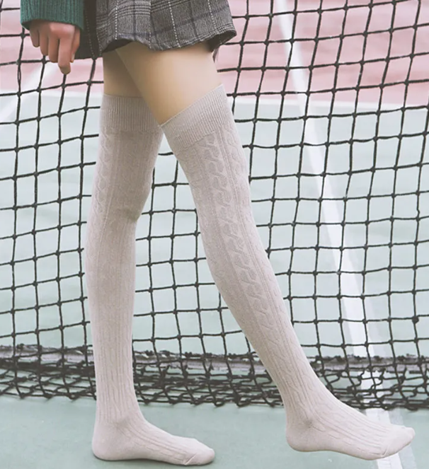 Women’s Over-the-Knee Socks | High Cylinder Design | Soft Cotton Comfort | One Size Fits All