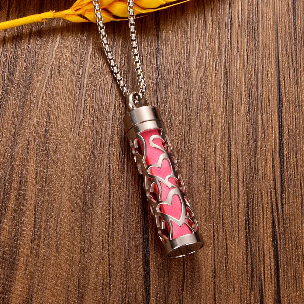 Perfumed Pendant Necklace | Stainless Steel | Interchangeable Aroma Discs