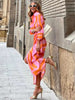 Maternity Dress With 3/4 Sleeves For Women | Midi