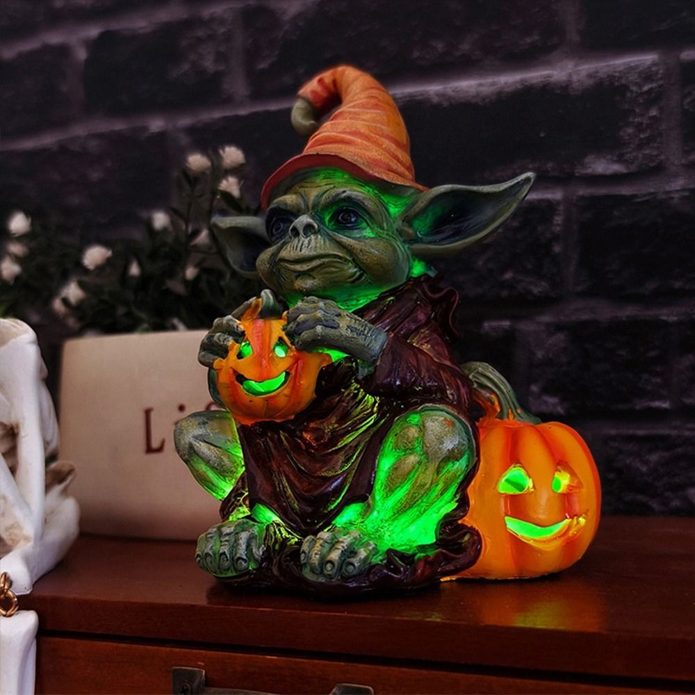 PumpkinGhoul™ Ghoulie Halloween Resin Statue with Pumpkin Lamp (Buy 1 Get 1 Free)