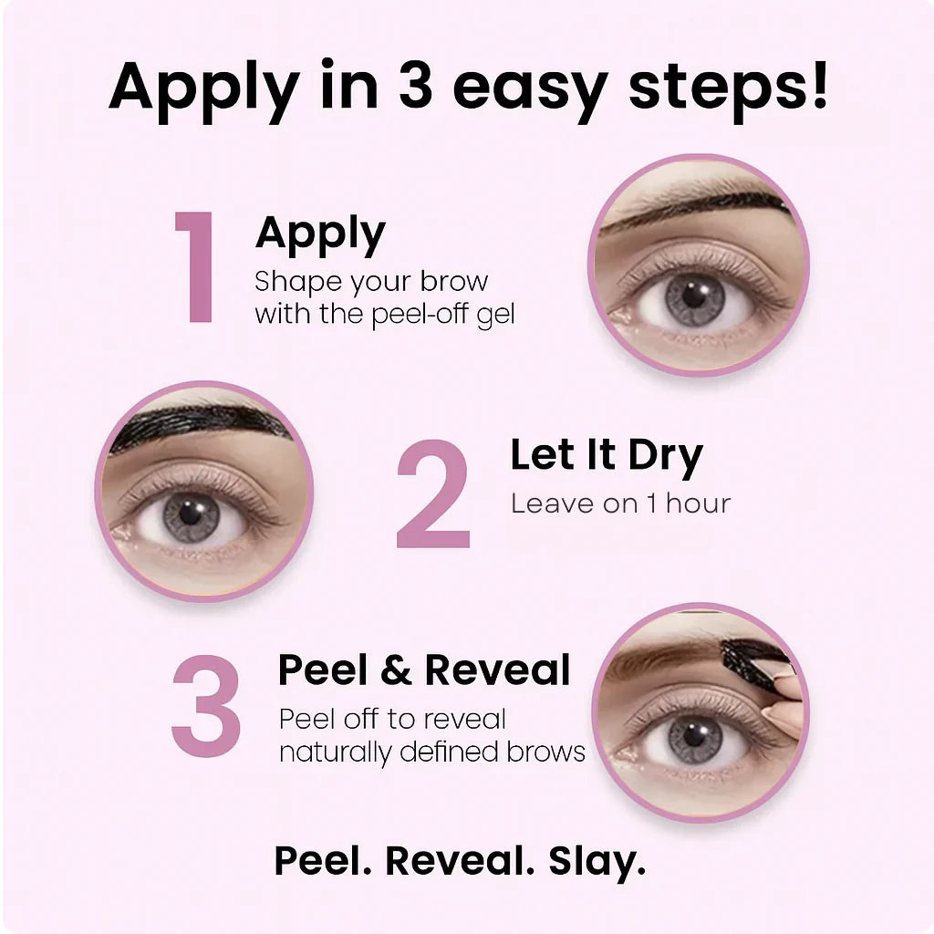 Eyebrow Transfer Stickers | Long-Lasting 3-Day Wear | Natural Arched Brow Look