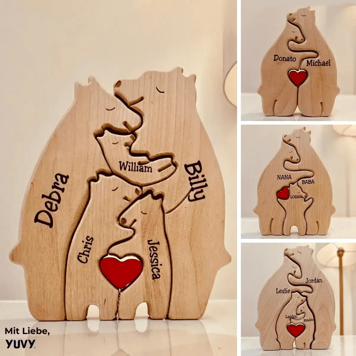 CozyBears™ Wooden Family Puzzle