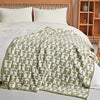 Cozy Two Color Checkerboard Plaid Knitted Throw Blanket