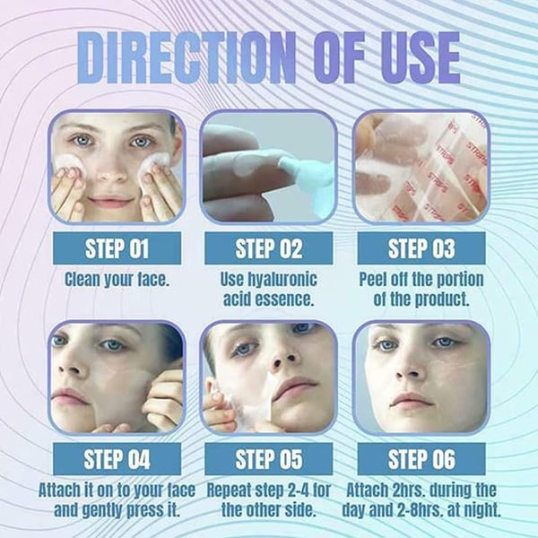Facial Lifting Strips | Invisible Daily Use | Hydrating Plant Essence