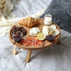 Wooden Outdoor Folding Picnic Table With Glass Holder