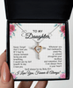 Daughter Necklace Gift | Cross Pendant with Cubic Zirconia | Silver-Plated | 16–18