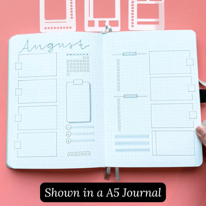 Journal Stencil Set | Reusable Mylar Templates | Bullet Planner & Scrapbook Accessories