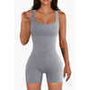 Women’s Romper Jumpsuit | Sleeveless Square Neck | Curve-Enhancing Fit