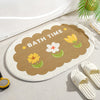 Soft Floral Non-Slip Absorbent Floor Mat for Home