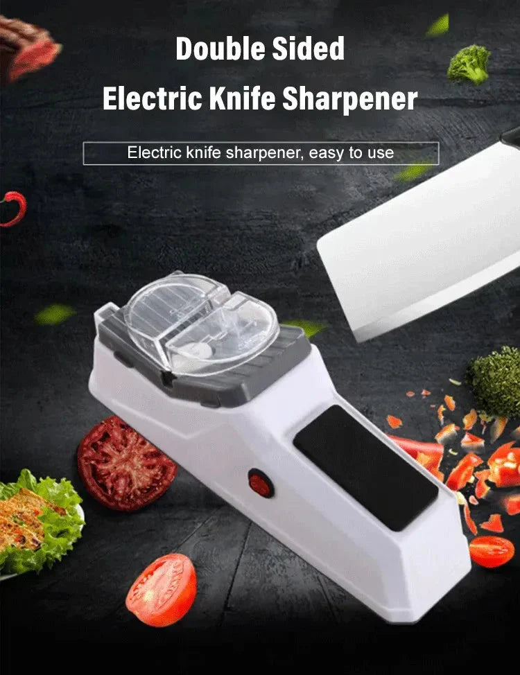 Electric Knife Sharpener | Double-Sided | 5-Second USB Rechargeable Blade Restorer