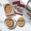 Wooden Cookie Mold Set | Engraved Pastry Stamps | Gingerbread & Biscuit Press