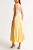 Elegant Pleated Evening Dress for Women | Midi