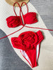 Heidi-Mode | Bikini with Halter Neck and Floral Detail