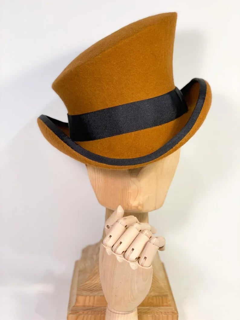 Men’s Asymmetric Top Hat | 100% Wool | Handcrafted Artisan Design