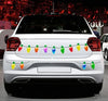 Christmas Car Magnet Decorations | Reflective Holiday Light Bulb Set | Weatherproof & Reusable