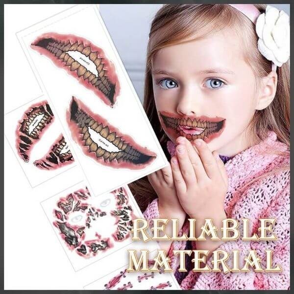 Halloween Temporary Tattoos | Day of the Dead & Horror Costume Stickers | Waterproof, Long-Lasting