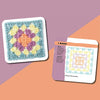 Crochet Pattern Card Deck | 50 Portable Stitch & Color Design Cards + Guide Booklet